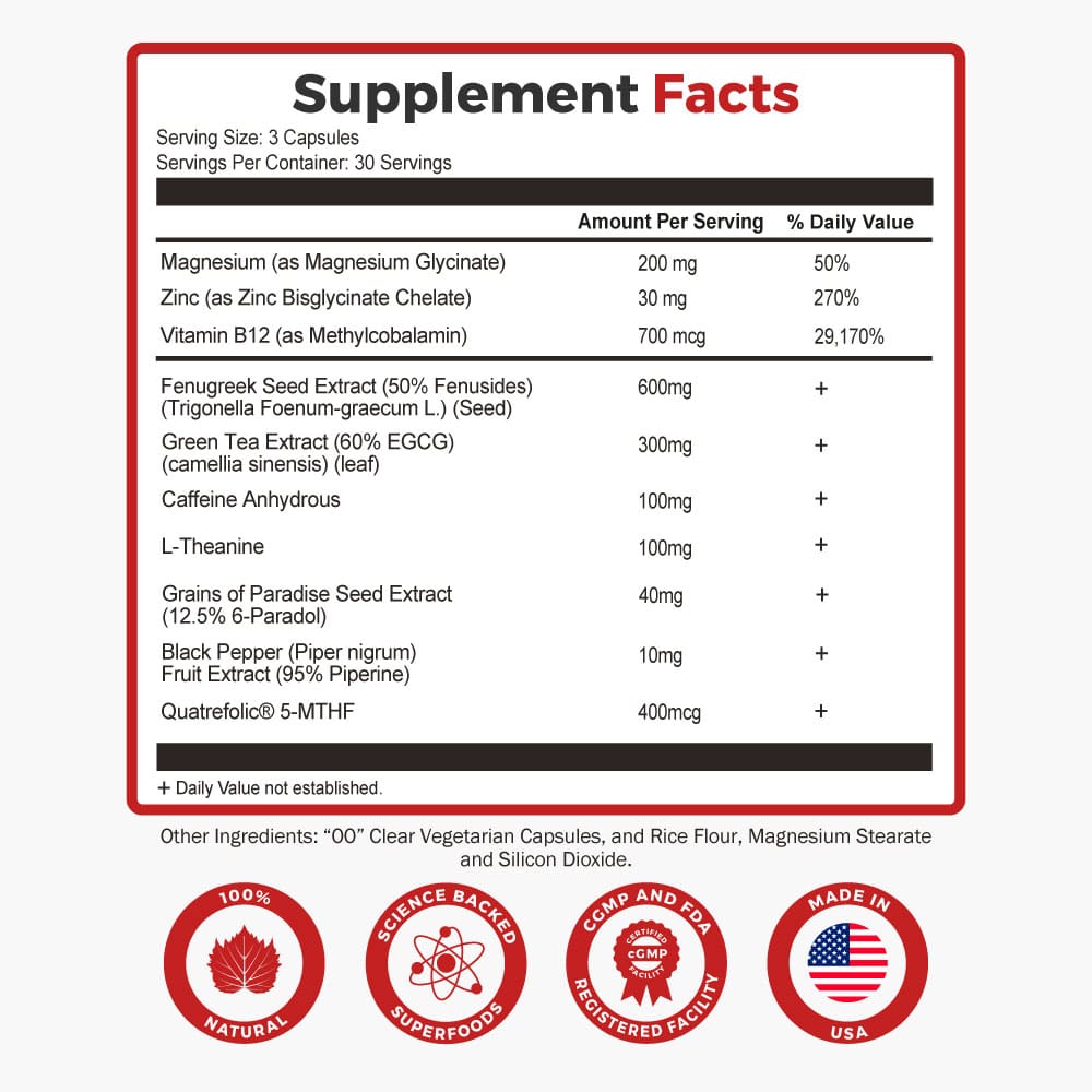 VulcanSlim | Testosterone Support Supplement – Natural Formula for Energy & Metabolism