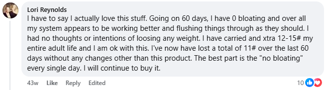 Facebook customer comment