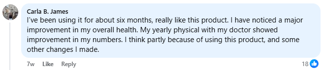 Facebook customer comment